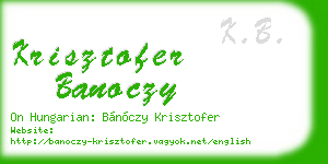 krisztofer banoczy business card